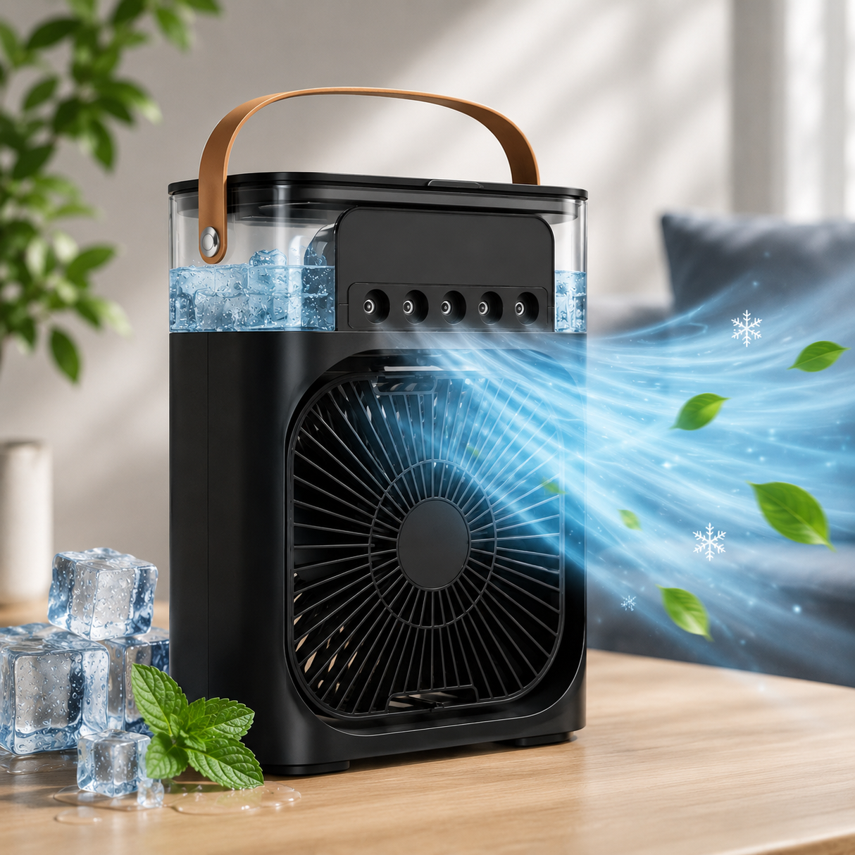 Ventilateur Rafraîchisseur d'air silencieux - FreezeX Air® Brumisateur Portable USB
