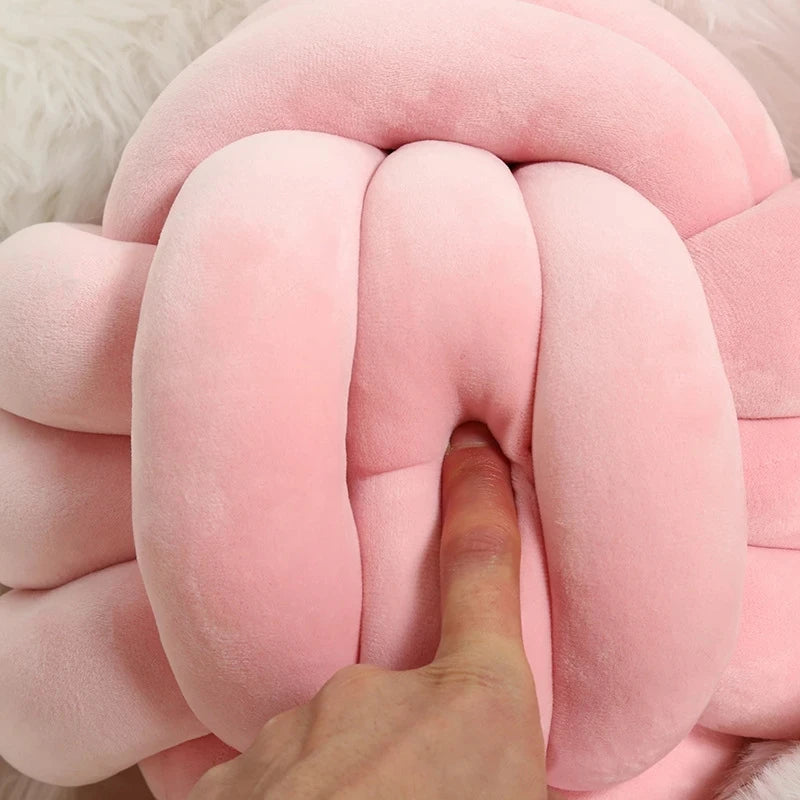 1 Coussin Boule Nœud Design – Décoratif Moderne en Velours