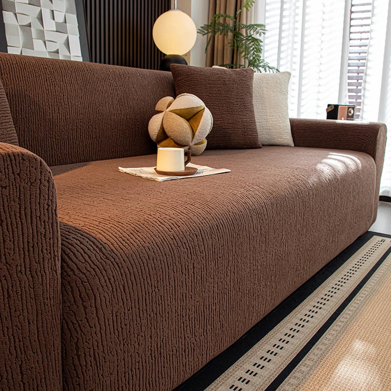 Housse de canapé extensible en Jacquard antidérapante