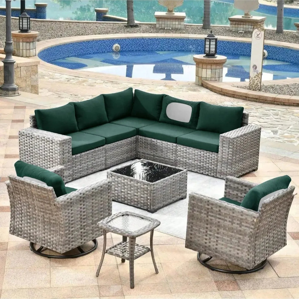 Housse de Coussin Salon de Jardin Extérieur Velours Extensible