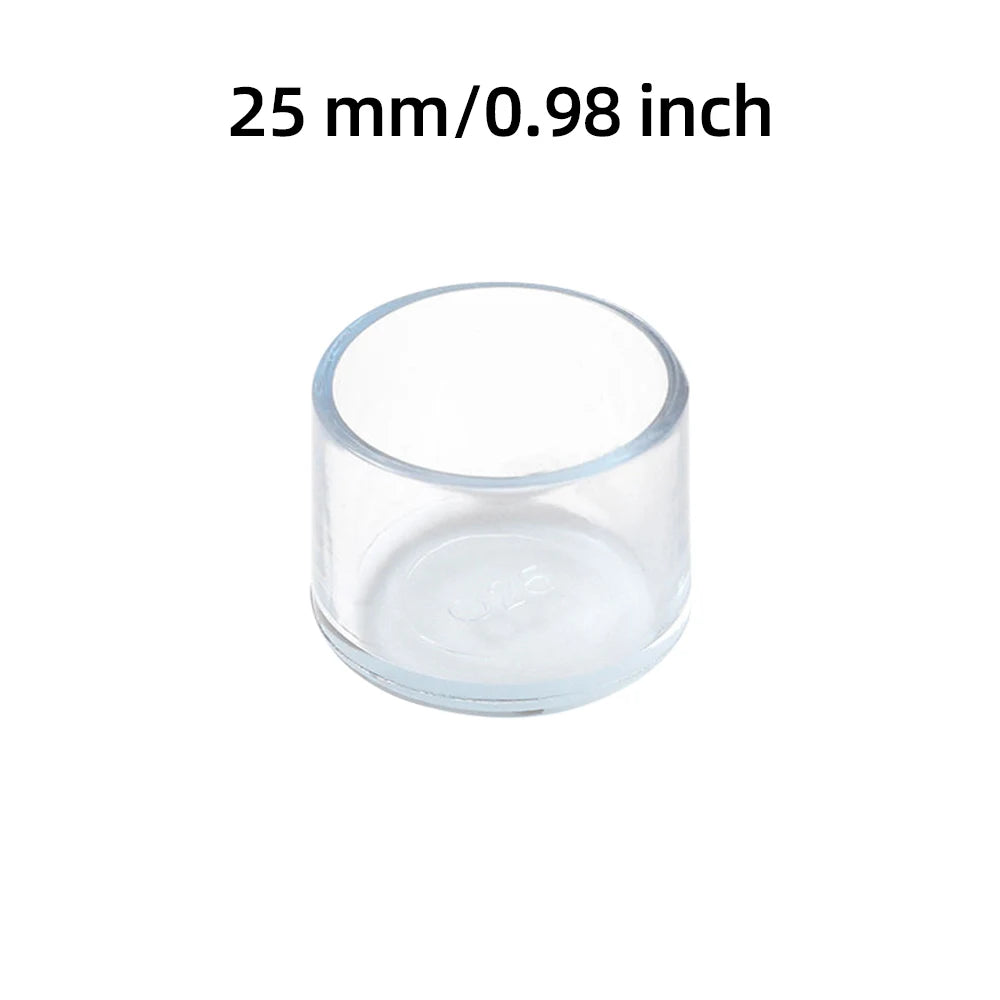 Protections en silicone pour pieds de chaises et tables ronds – Lot de 8