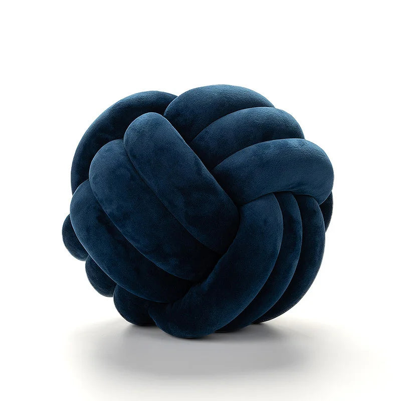 1 Coussin Boule Nœud Design – Décoratif Moderne en Velours