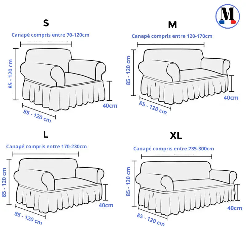 housse-de-canape-en-microfibre-style-jupe-bleu – La Maison de la Housse