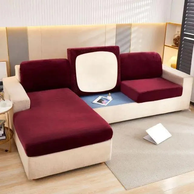 housse-de-coussin-de-siege-dassise-en-velours-rouge-vin-canape-fauteuil – La Maison de la Housse