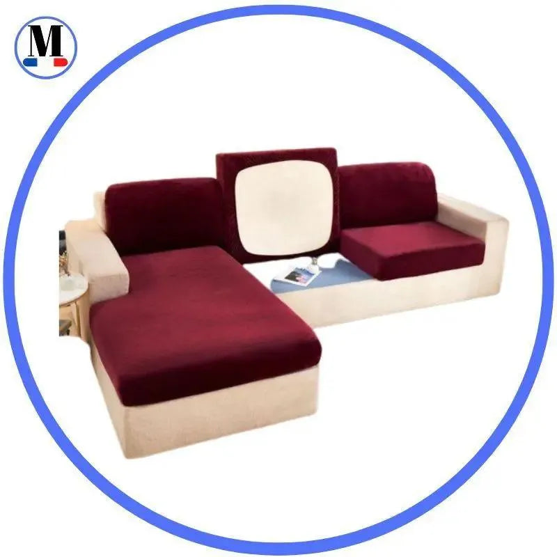housse-de-coussin-de-siege-dassise-en-velours-rouge-vin-canape-fauteuil – La Maison de la Housse