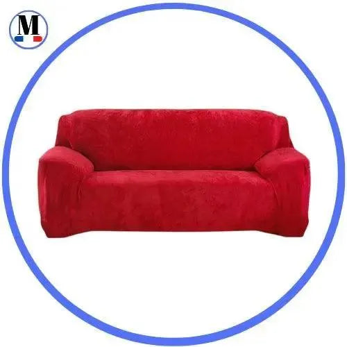 housse-en-velours-rouge-pour-canape-extensible-ajustable – La Maison de la Housse