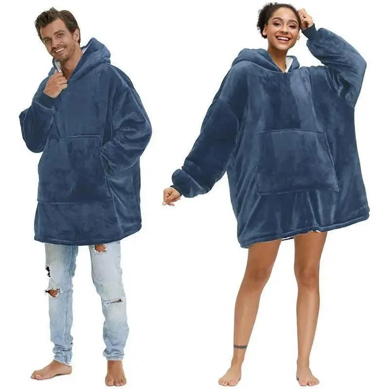 poncho-pull-over-sweatshirt-plaid-universel-homme-femmme-interieur-polaire – La Maison de la Housse