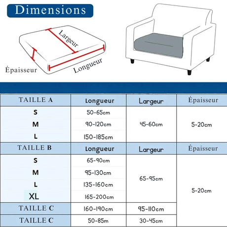 Housse de Coussin Classique Extensible | Salon de Jardin Extérieur & Intérieur