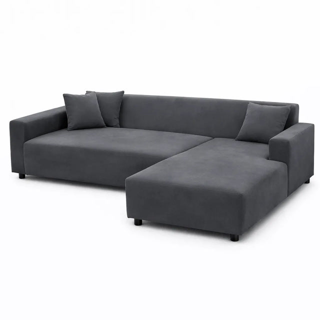 Gris - Housse de Canapé d’Angle Extensible