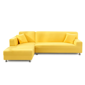 Jaune - Housse de Canapé d’Angle Extensible