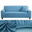 Microfibre Bleu - Housse de Canapé Extensible