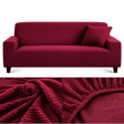 Microfibre Bordeaux - Housse de Canapé Extensible