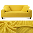 Microfibre Jaune - Housse de Canapé Extensible