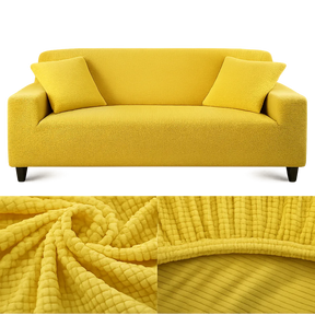 Microfibre Jaune - Housse de Canapé Extensible