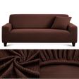 Microfibre Marron Café - Housse de Canapé Extensible