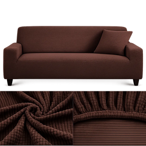Microfibre Marron Café - Housse de Canapé Extensible