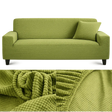 Microfibre Vert Pomme - Housse de Canapé Extensible
