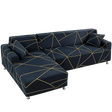 Motif Composées - Housse de Canapé d’Angle Extensible