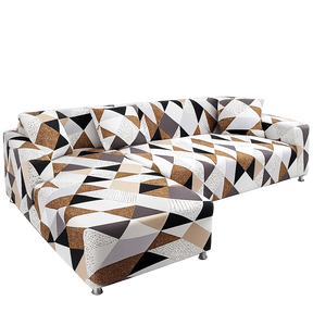 Motif Graminées - Housse de Canapé d’Angle Extensible