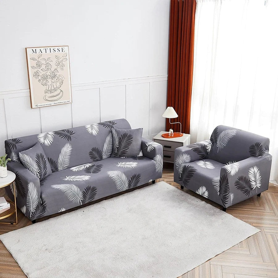 Motif Lonic - Housse de Canapé d’Angle Extensible
