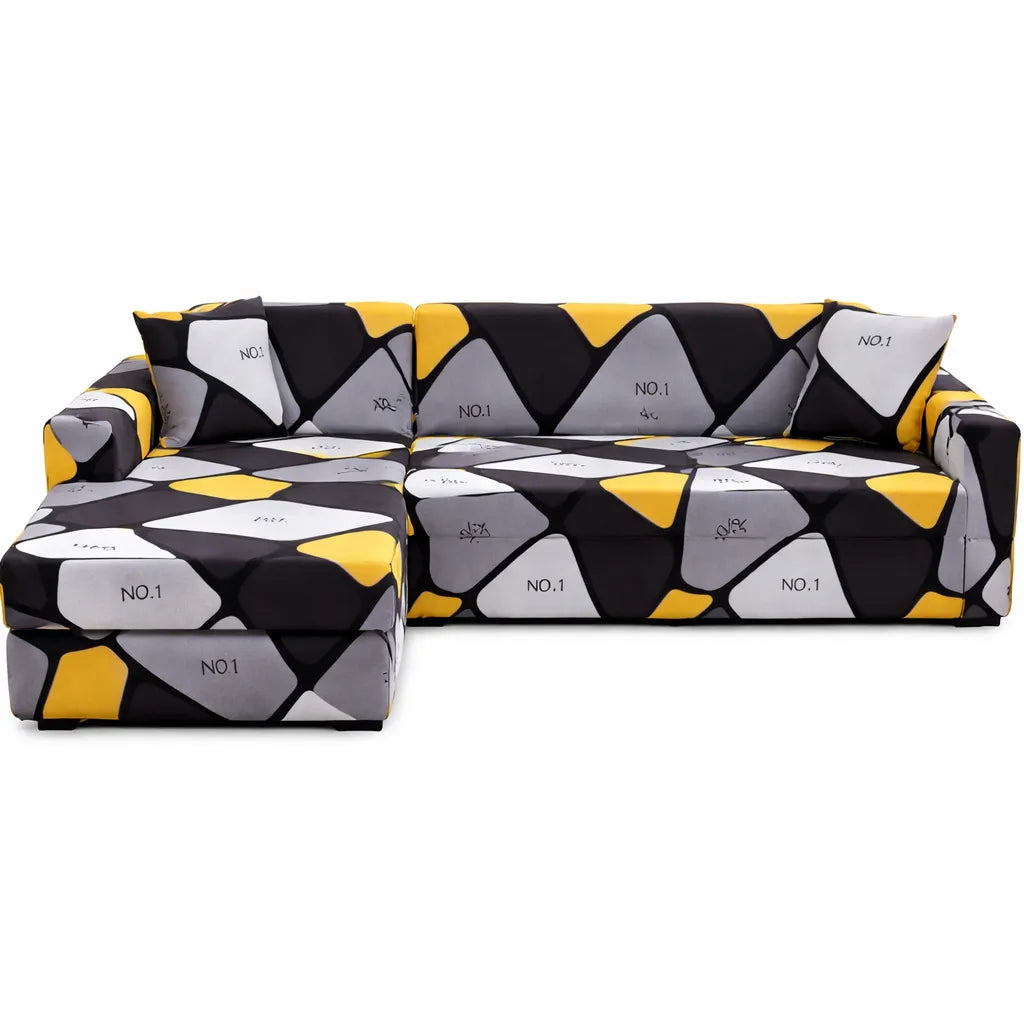 Motif Papavéracées - Housse de Canapé d’Angle Extensible