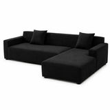 Noir - Housse de Canapé d’Angle Extensible