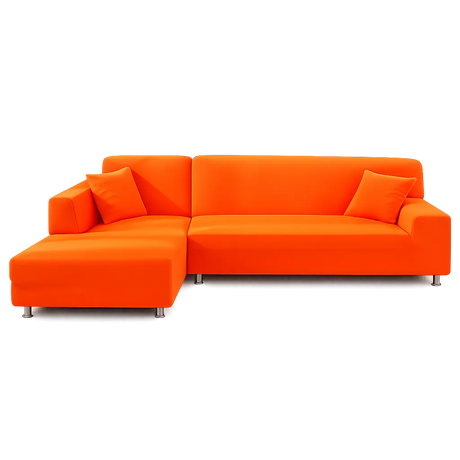 Orange - Housse de Canapé d’Angle Extensible