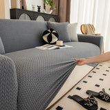 Housse de Canapé Extensible Jacquard Perle