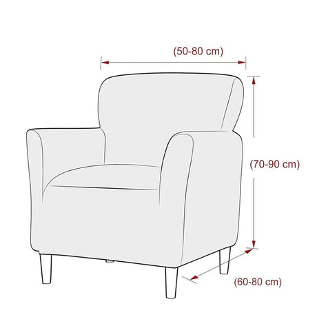 Housses de Fauteuil avec Accoudoirs à Motifs