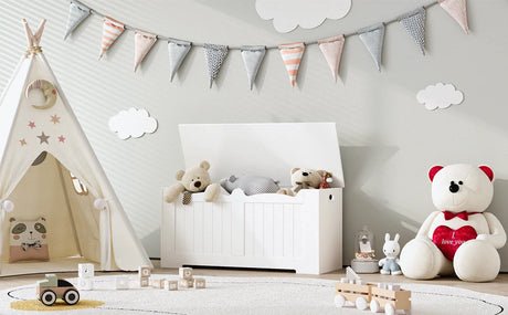 Banc de rangement en bois avec coffre