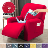 Housse de Fauteuil Relax Inclinable Couleur Unie Waterproof