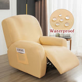 Housse de Fauteuil Relax Inclinable Couleur Unie Waterproof