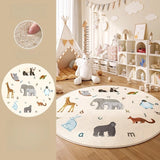 Tapis Rond Cartoon Animaux