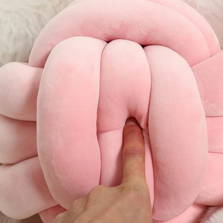 1 Coussin Boule Nœud Design – Décoratif Moderne en Velours