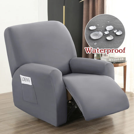Housse de Fauteuil Relax Inclinable Couleur Unie Waterproof