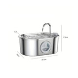 Fontaine à Eau Automatique pour Chat & Chien 3,2 L en Acier Inoxydable | Ultra Silencieuse avec Filtration