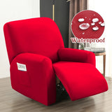 Housse de Fauteuil Relax Inclinable Couleur Unie Waterproof