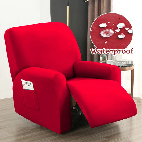Housse de Fauteuil Relax Inclinable Couleur Unie Waterproof