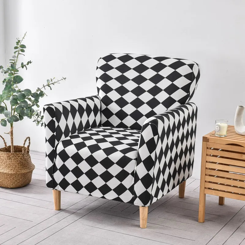 Housses de Fauteuil avec Accoudoirs à Motifs