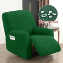 Housse de Fauteuil Relax Inclinable Couleur Unie Waterproof