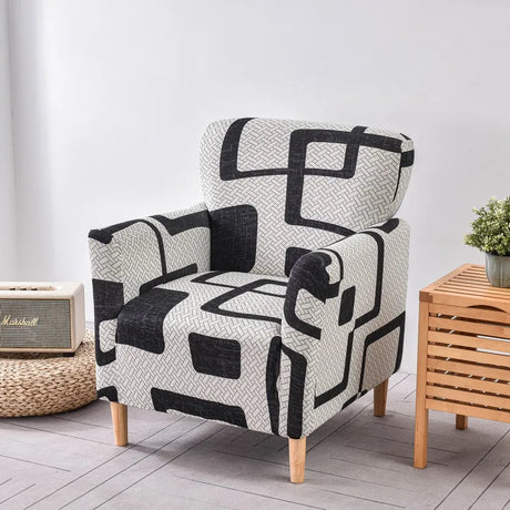 Housses de Fauteuil avec Accoudoirs à Motifs