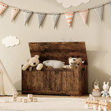 Banc de rangement en bois avec coffre