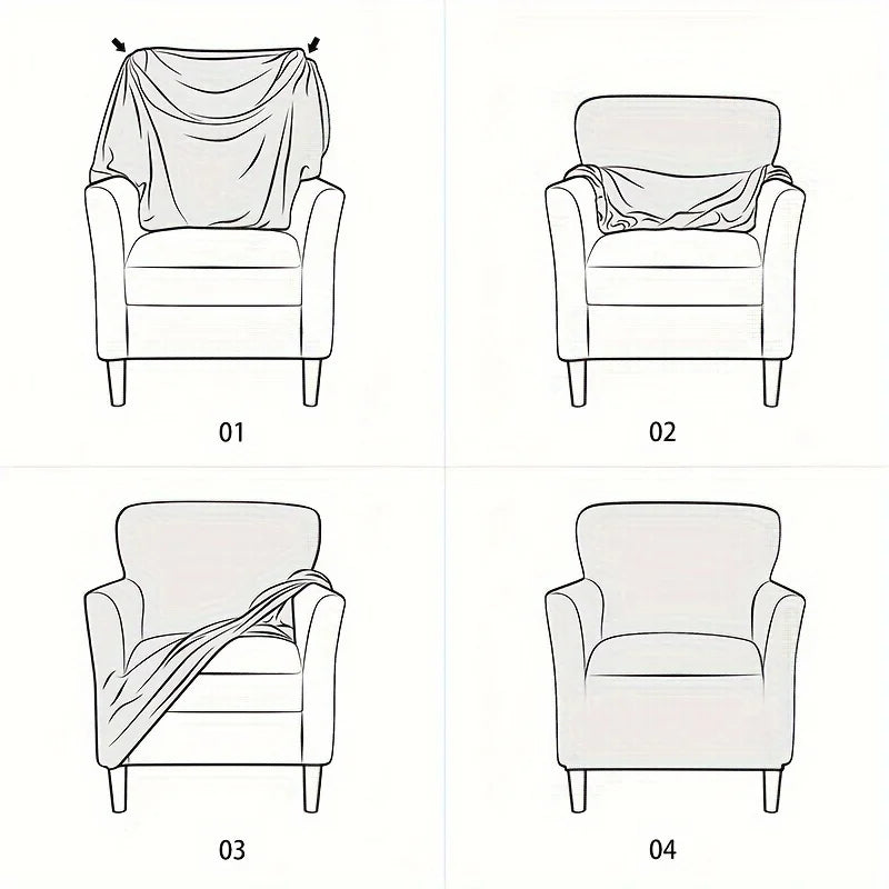 Housses de Fauteuil avec Accoudoirs en Microfibre