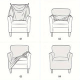 Housses de Fauteuil avec Accoudoirs en Microfibre