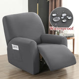 Housse de Fauteuil Relax Inclinable Couleur Unie Waterproof