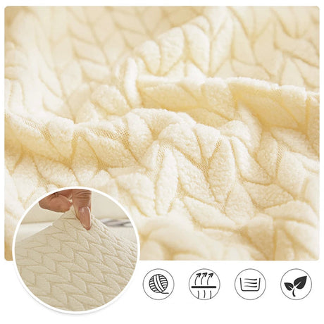 Housse de Canapé Extensible Jacquard Perle