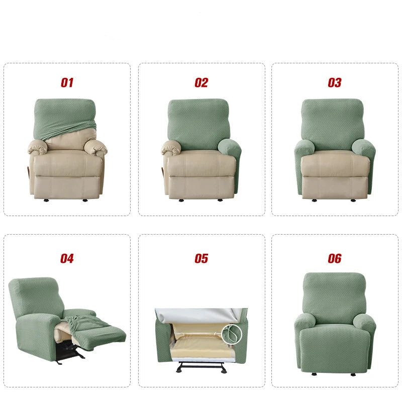 Housse de Fauteuil Relax Inclinable Couleur Unie Waterproof