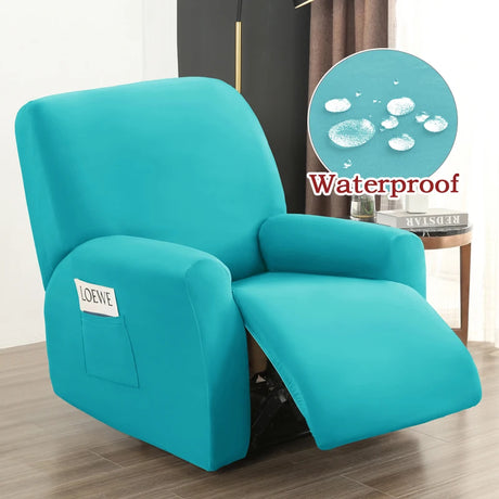Housse de Fauteuil Relax Inclinable Couleur Unie Waterproof