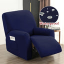 Housse de Fauteuil Relax Inclinable Couleur Unie Waterproof