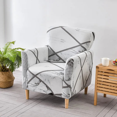 Housses de Fauteuil avec Accoudoirs à Motifs